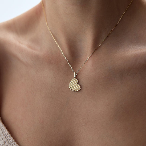 14k Gold Kitkat Heart Necklace