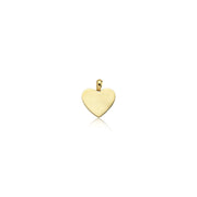 14k Gold Heart Plate Necklace