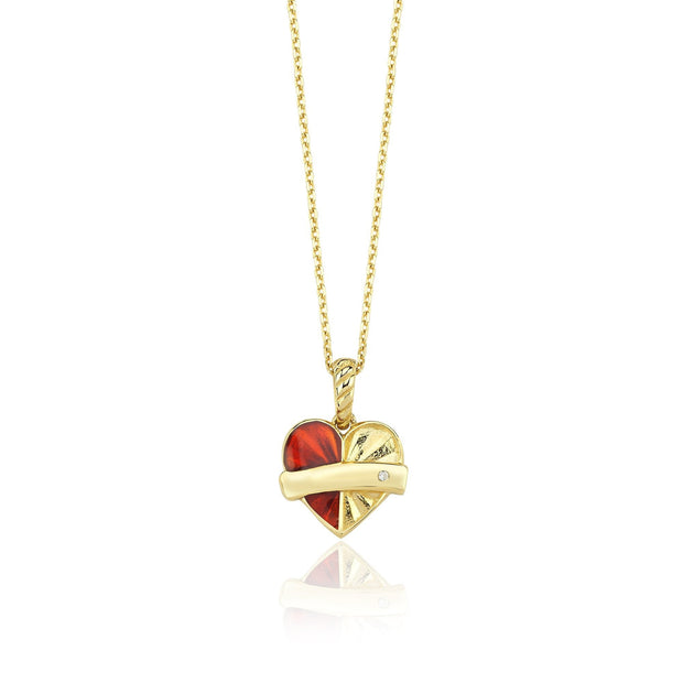 14k Gold Redalf Heart Necklace