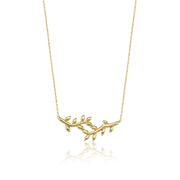 gold necklace, 14k gold necklace, necklace, 14k Gold Olive Branch Necklace