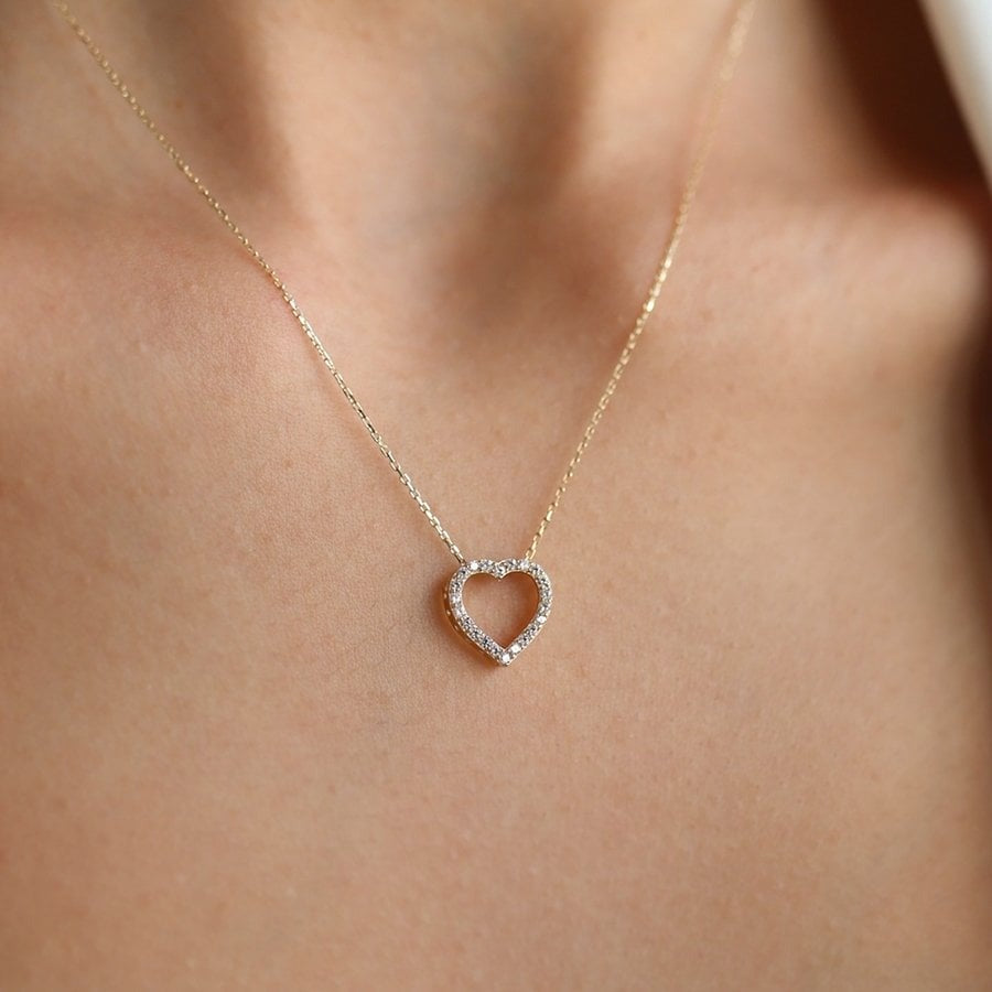 14k Gold Heart Necklace