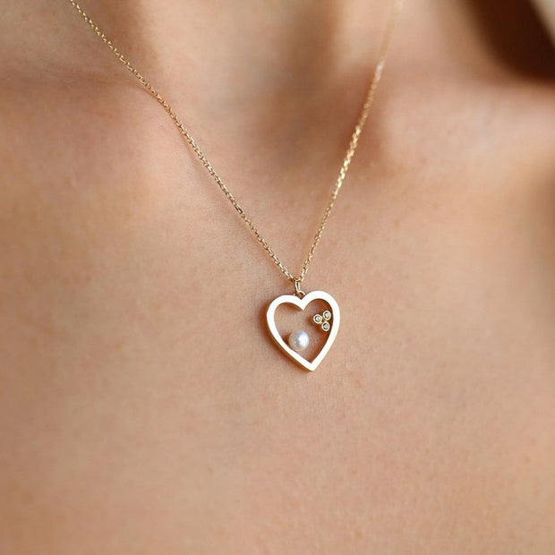 14k Gold Heart Necklace