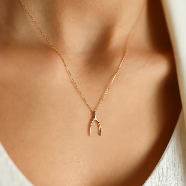 gold necklace, 14k gold necklace, necklace, 14k Gold Wishlist Necklace