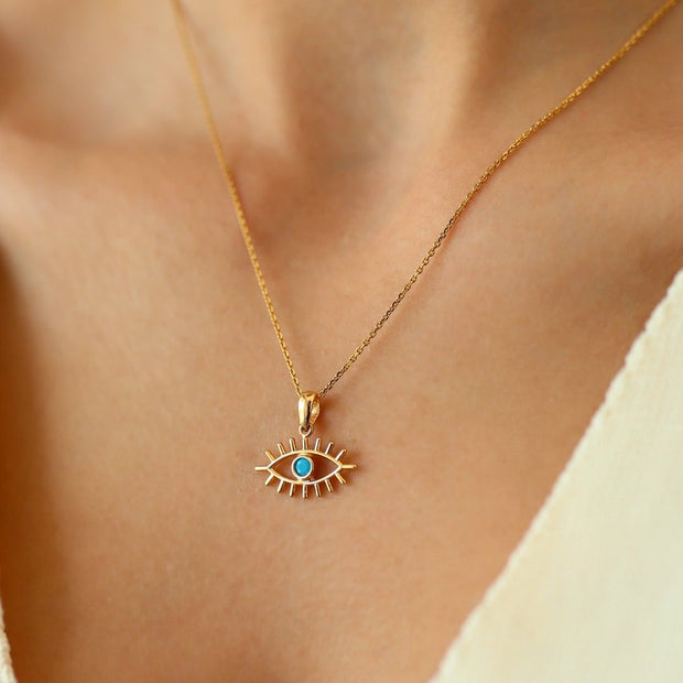 gold evil eye necklace,evil eye necklace, 14k gold evil eye necklace, evil eye necklaces, Turkish eye necklace