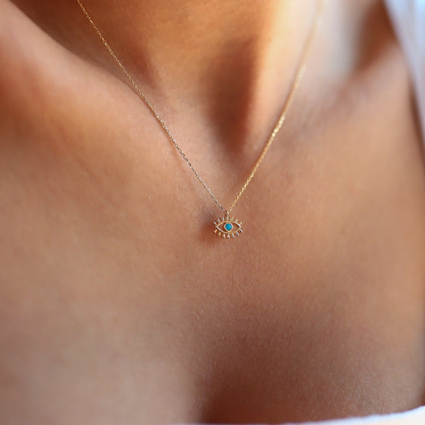 gold evil eye necklace,evil eye necklace, 14k gold evil eye necklace, evil eye necklaces, Turkish eye necklace