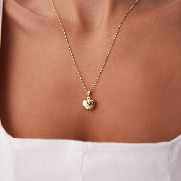 14k Gold Heart Necklace