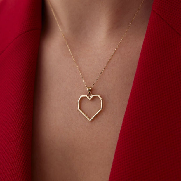 14k Gold Heart Necklace