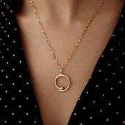 gold necklace, 14k gold necklace, necklace, 14k Gold Nail Necklace