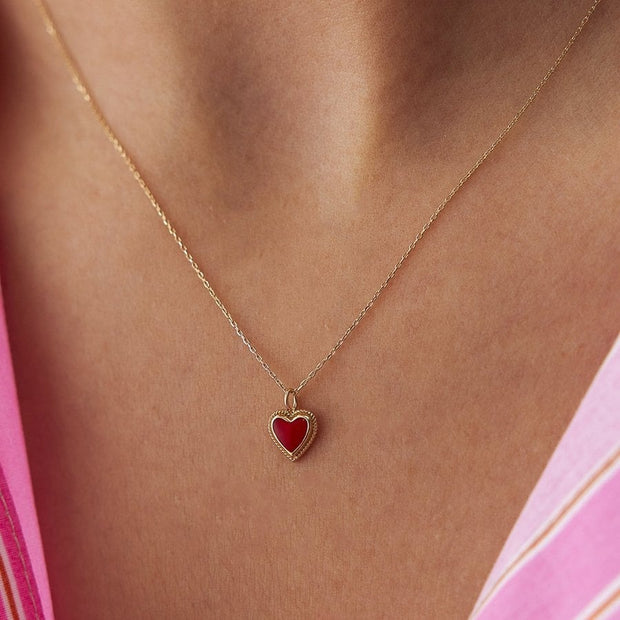 14k Gold Vintage Heart Necklace