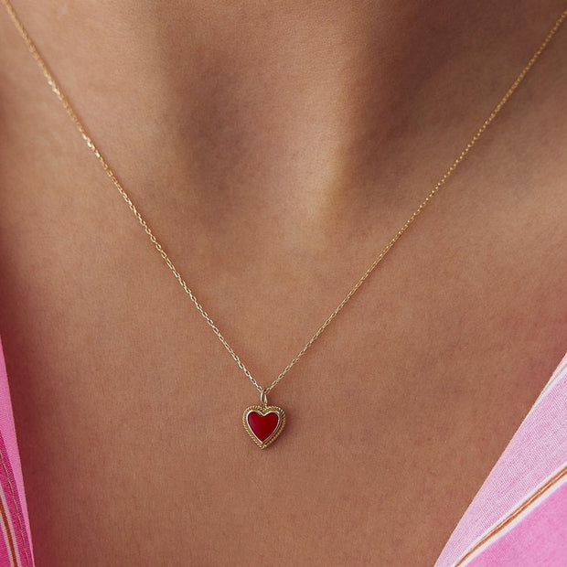 14k Gold Vintage Heart Necklace
