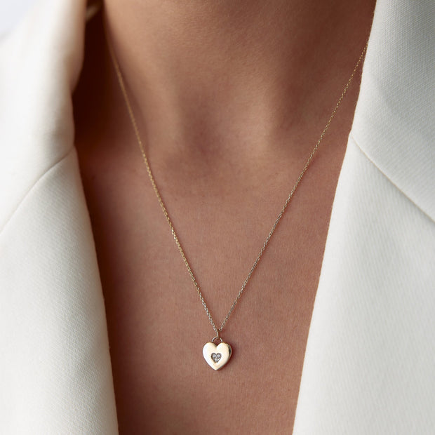 14k Gold Heart Necklace