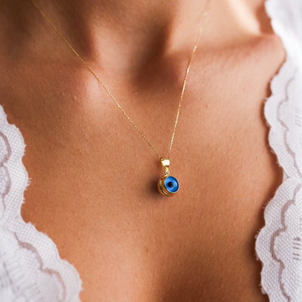 gold evil eye necklace,evil eye necklace, 14k gold evil eye necklace, evil eye necklaces, Turkish eye necklace