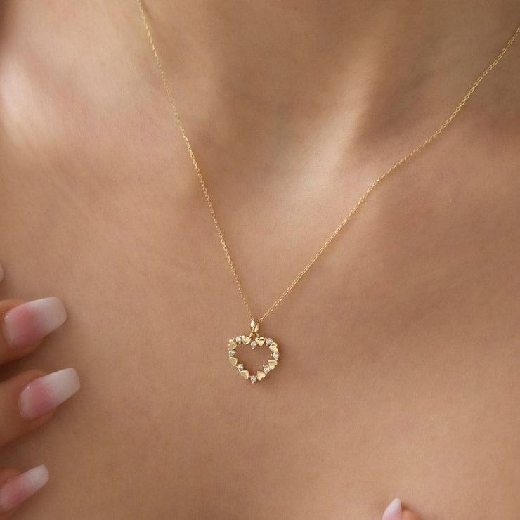 14k Gold Tiny Heart Necklace