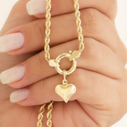 14k Gold Heart Necklace