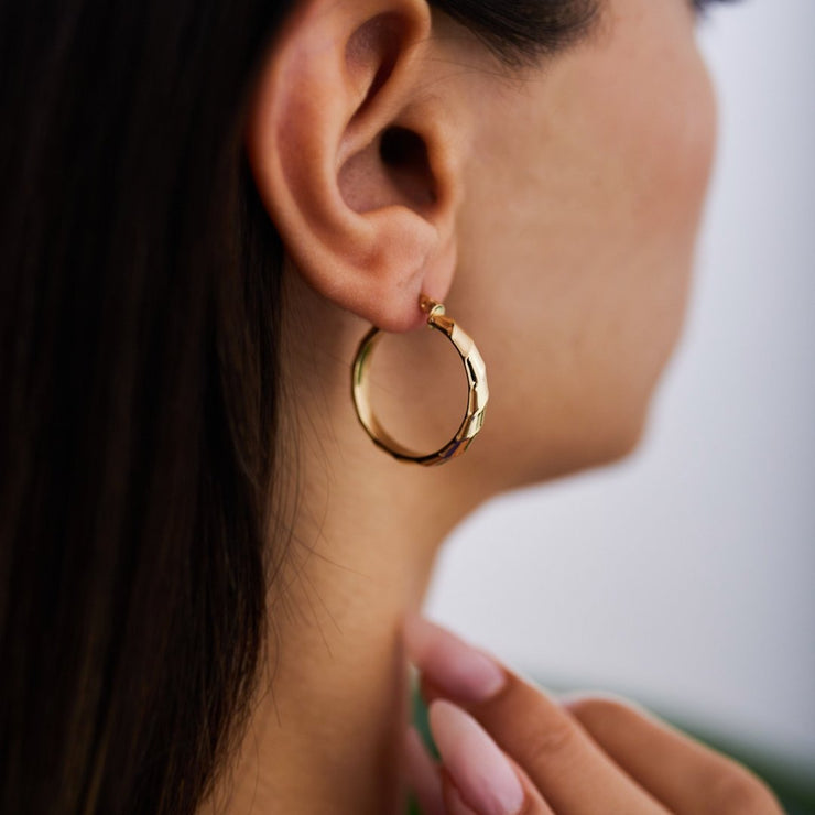 Bamboo Hoop Earrings