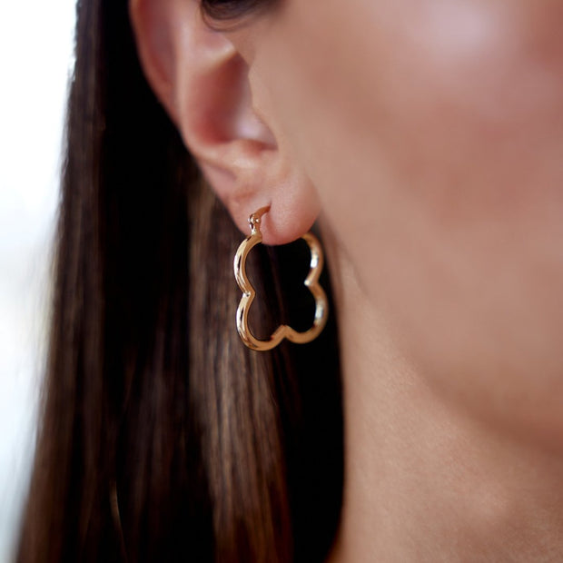 Clover Hoop Earrings