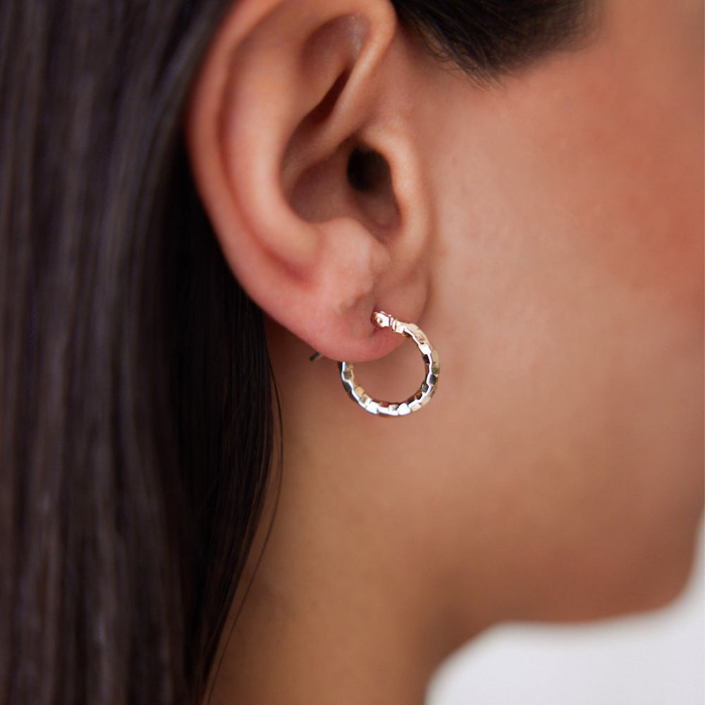 Mini Crystal Hoop Earrings