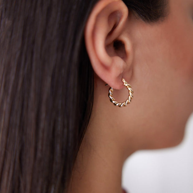 Medium Crystal Hoop Earrings