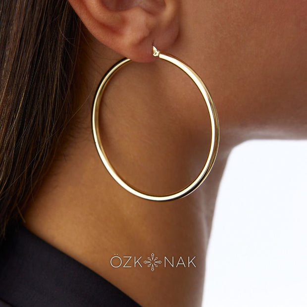 Large Size Bombe Hoop Earrings