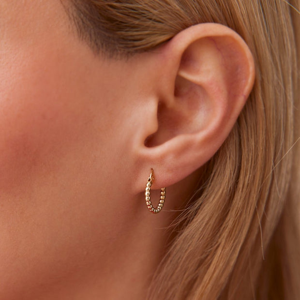 Small Ball Hoop Earrings