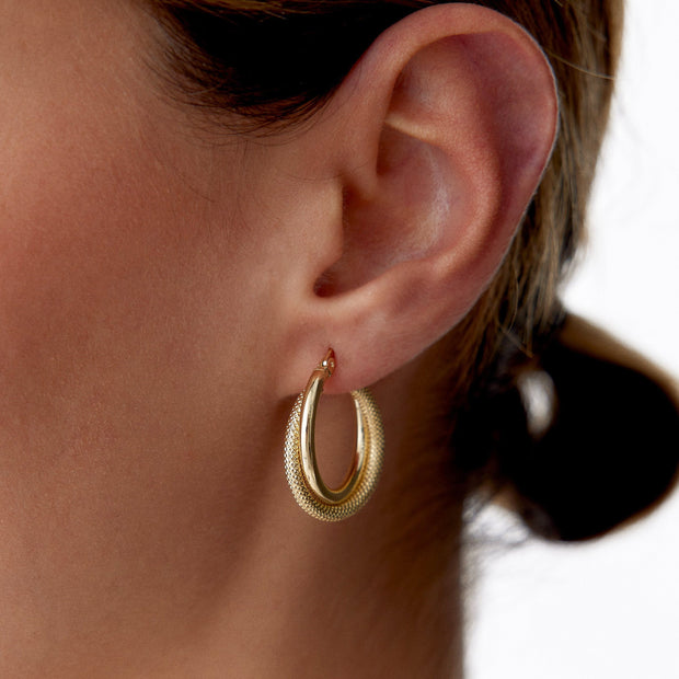 Cover Spiral Hoop Earrings