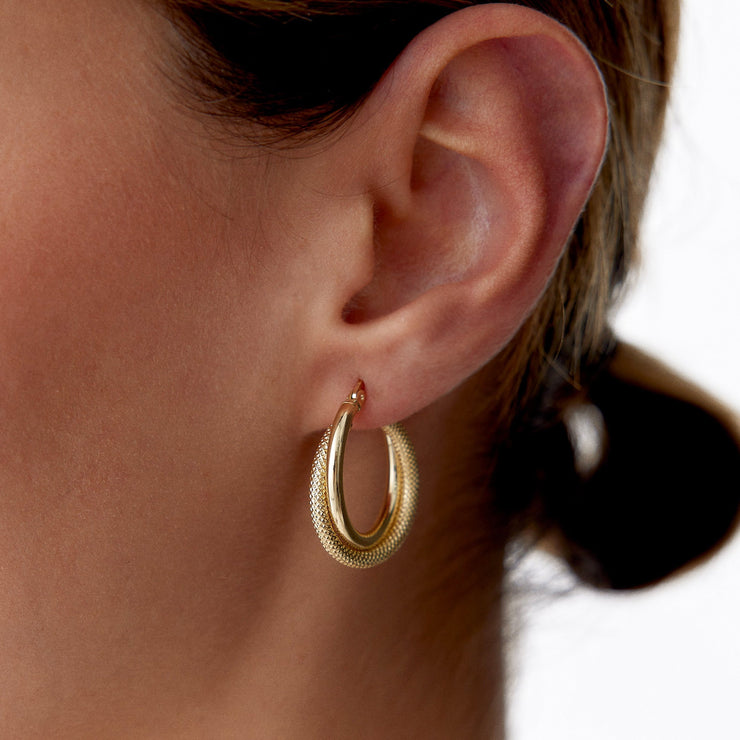 Cover Spiral Hoop Earrings
