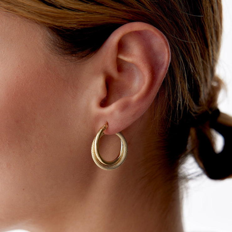 Cover Spiral Hoop Earrings