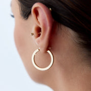 Bold Corner Hoop Earrings