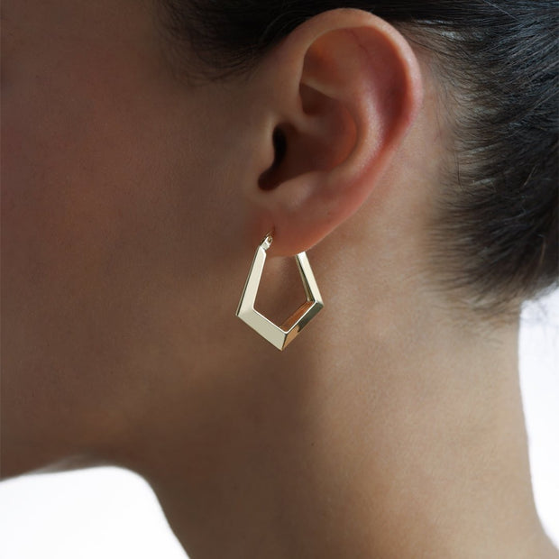 14k Gold Geometric Earring
