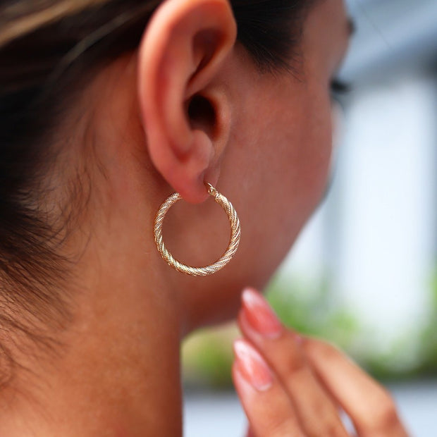 14k Gold Hoop Earrings