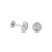 14k Gold Seahorse Medallion Tragus Piercing