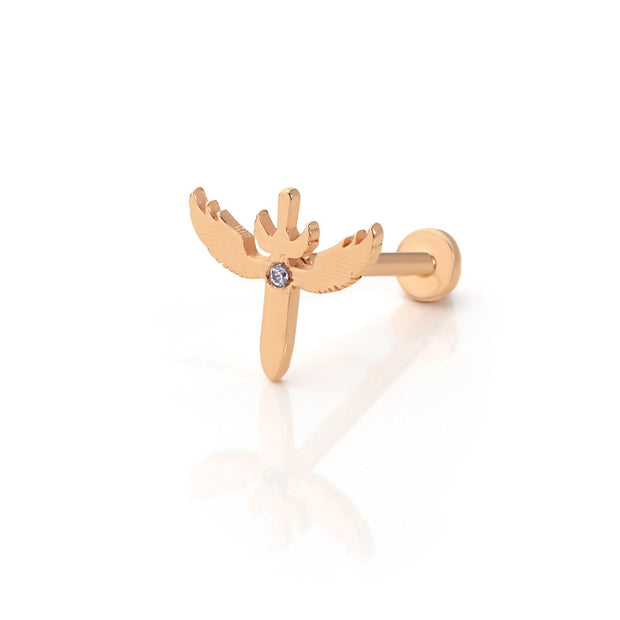 14k Gold Michael Sword Tragus Piercing