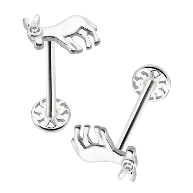 14k Gold Ass Tragus Piercing