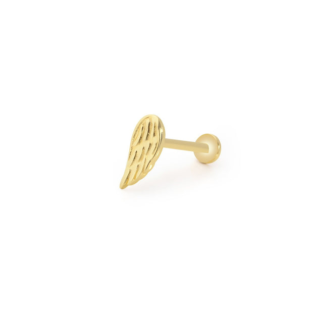 14k Gold Wing Model Tragus Piercing