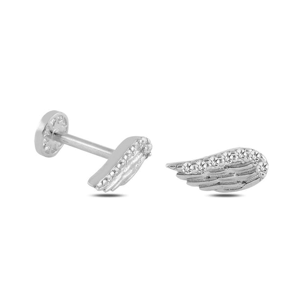 14k Gold Stone Wing Model Tragus Piercing