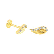 14k Gold Stone Wing Model Tragus Piercing