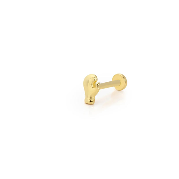 14k Gold Boxing Glove Model Tragus Piercing