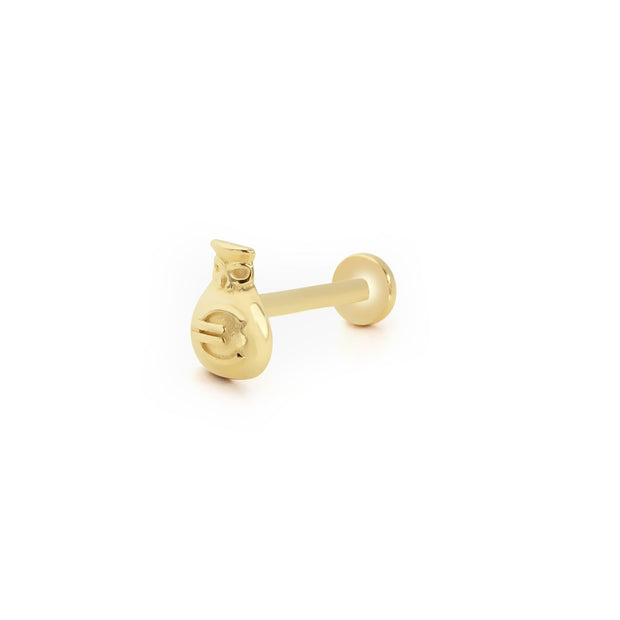 14k Gold Euro Sac Model Tragus Piercing