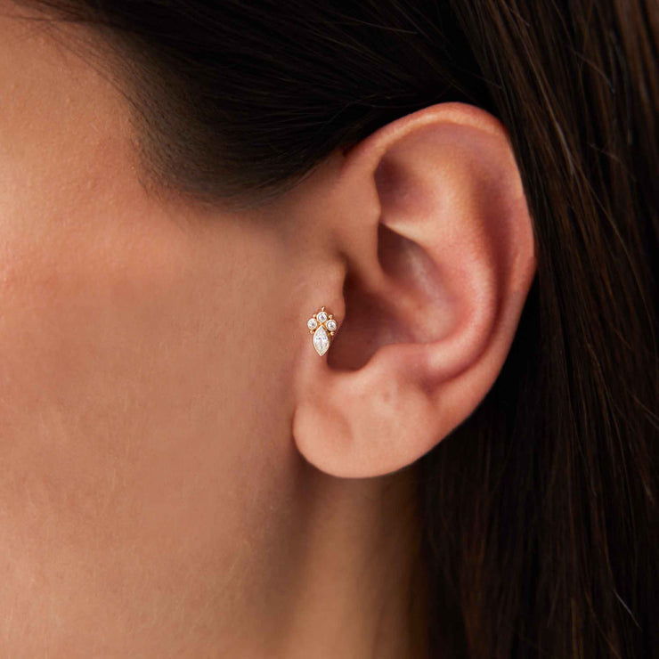 14k Gold Vintage Tragus Piercing