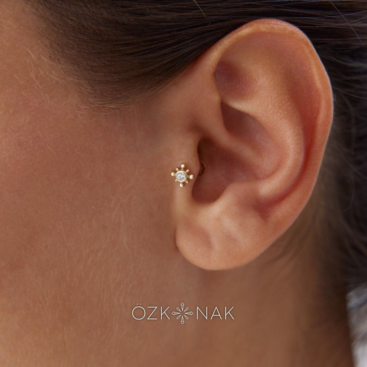 14k Gold Rudder Tragus Piercing