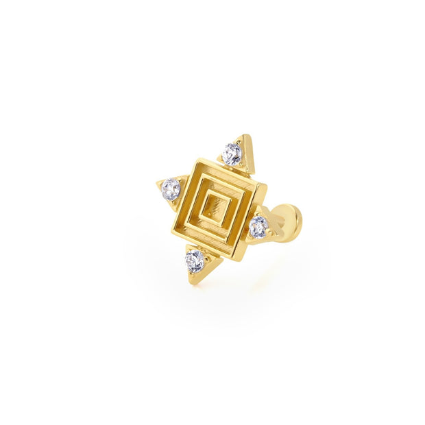 14k Gold Labyrinth Tragus Piercing