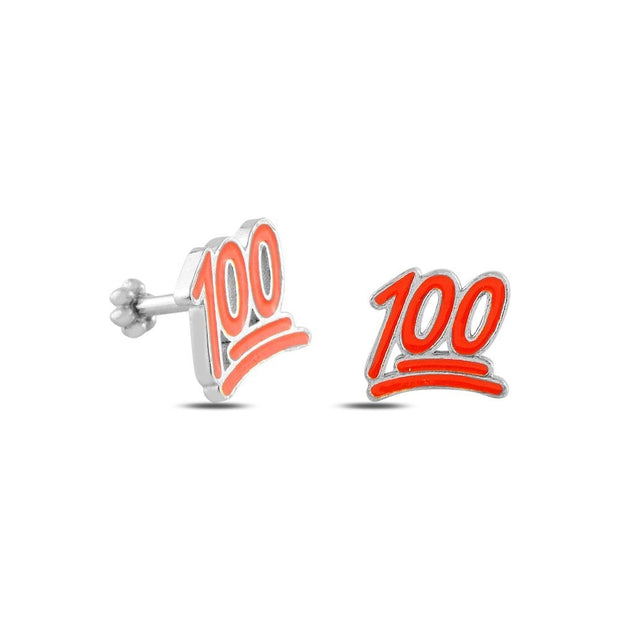 14k Gold Number One Hundred Tragus Piercing