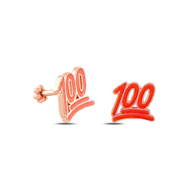 14k Gold Number One Hundred Tragus Piercing