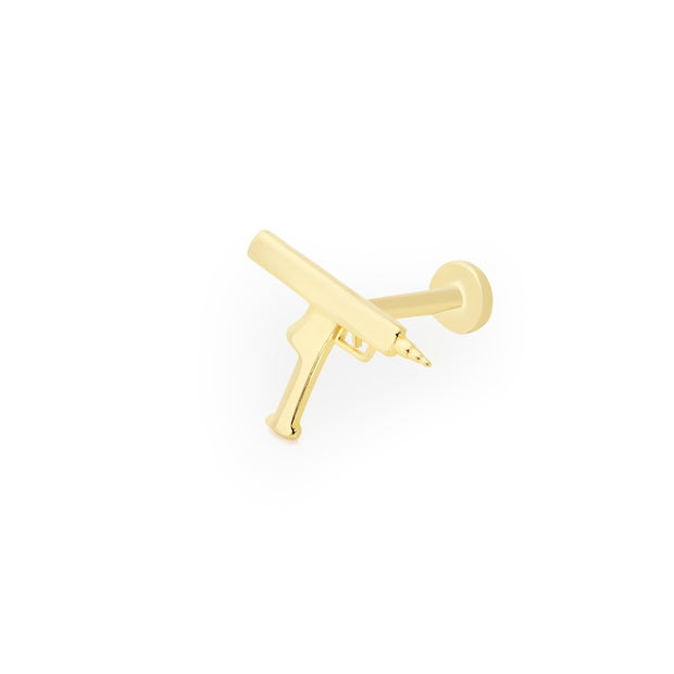 14k Gold Uzi Tragus Piercing
