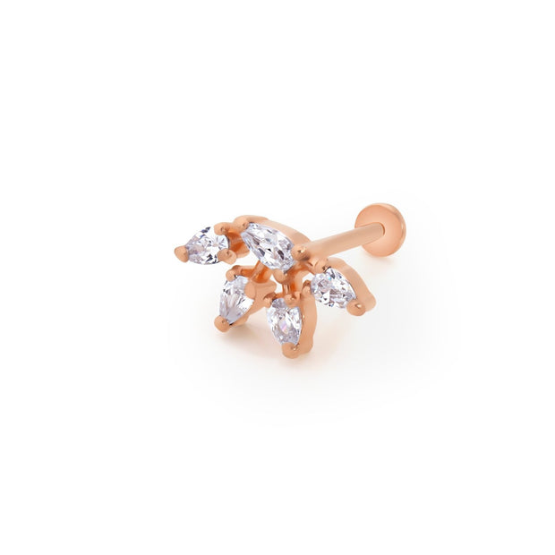 14k Gold Five Drop Tragus Piercing