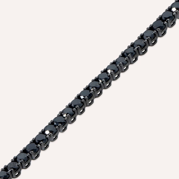 6.19ct Black Diamond Stone Waterway Bracelet,diamond bracelet,6.19ct diamond bracelet