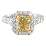 diamond ring, 1.89 diamond ring, 1.89 ct. diamond radiant ring