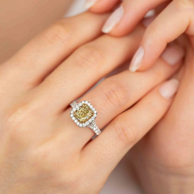 diamond ring, 1.89 diamond ring, 1.89 ct. diamond radiant ring