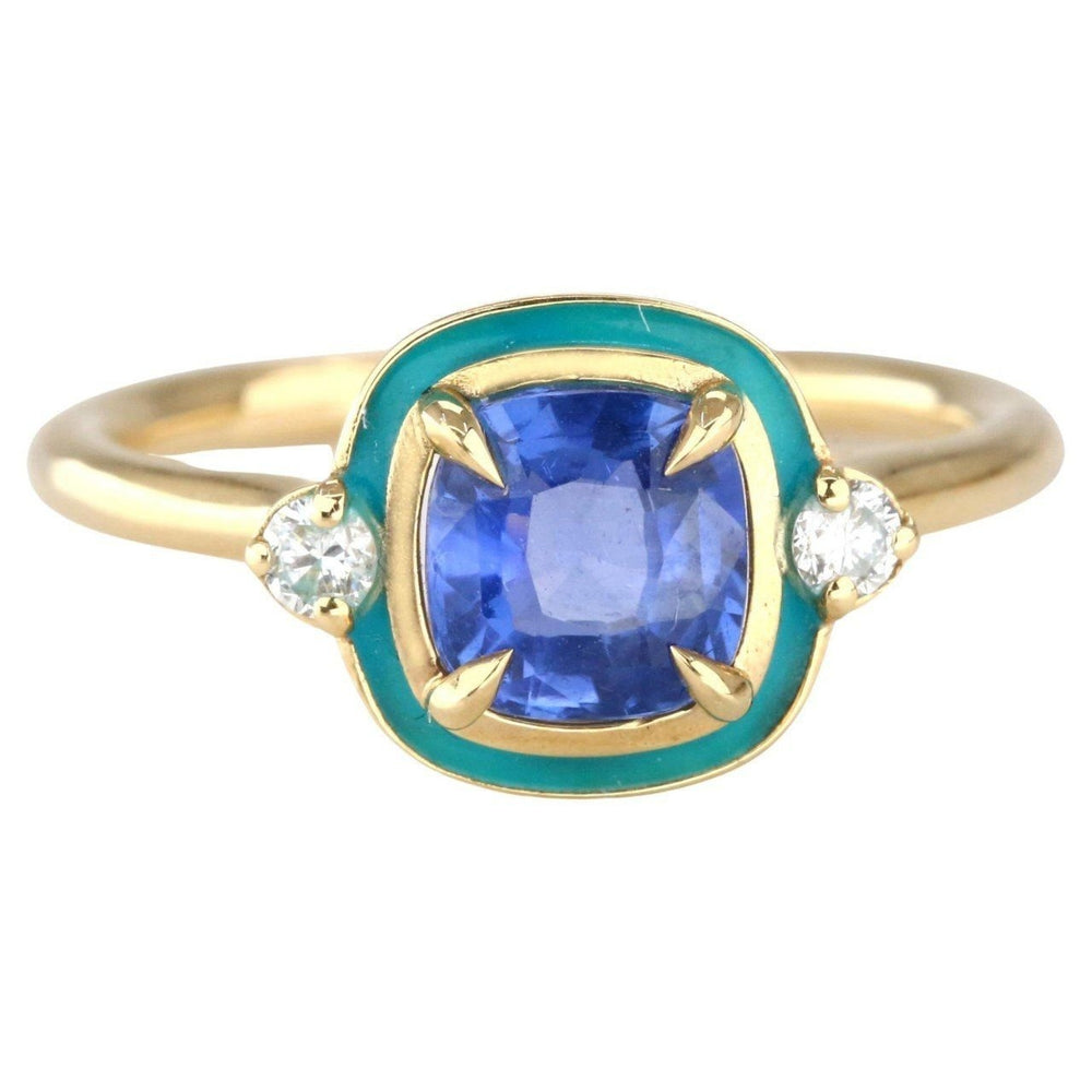 1.58 sapphire diamond gold ring,1.58 sapphire diamond,  diamond ring