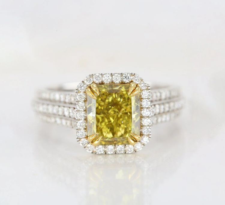 diamond ring, 2.31 ct. diamond ring, 2.31 ct. fancy yellow diamond ring